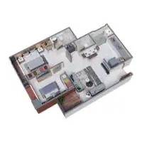 Apex Vedantaa Moshi 2 BHK Floor Plan Image